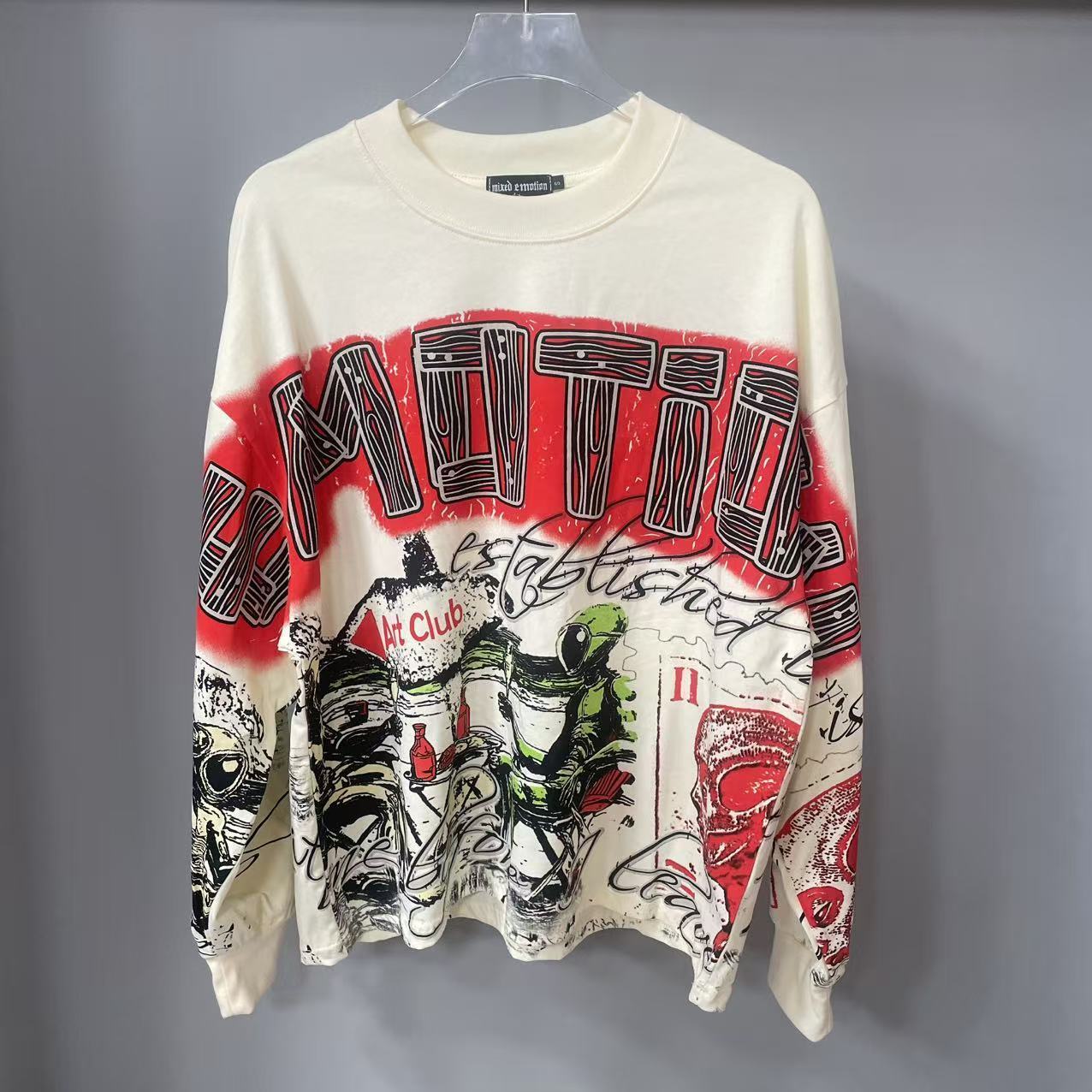 Vintage Fashion And Design - High Quality Designer MIXED-EMOTION Long sleeved