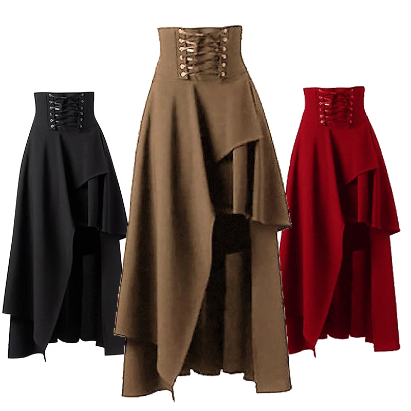 Vintage Fashion Korea - Steampunk Vintage Bandags Skirts Women Gothic