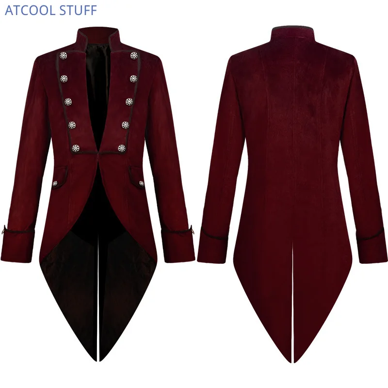 Vintage Fashion Jacket - Classic Velet TailCoat Medieval Jacket Long
