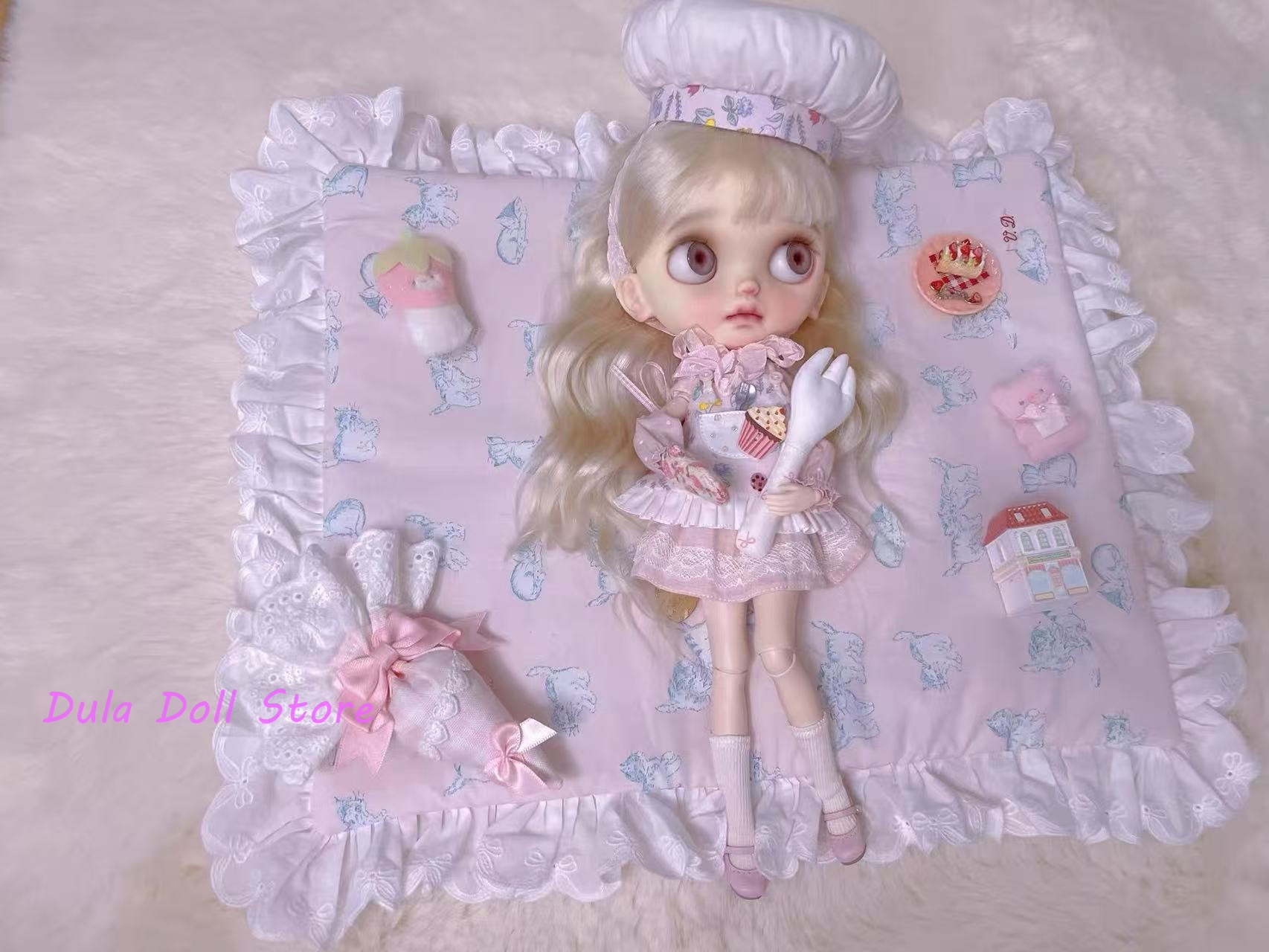 Vintage Fashion Doll - 2026 Dula Doll Clothes Dress Pink