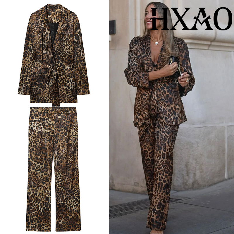 HXAO Leopard Pants Sets 2 Piec - огляд і ціна Vintage Fashion Jacket
