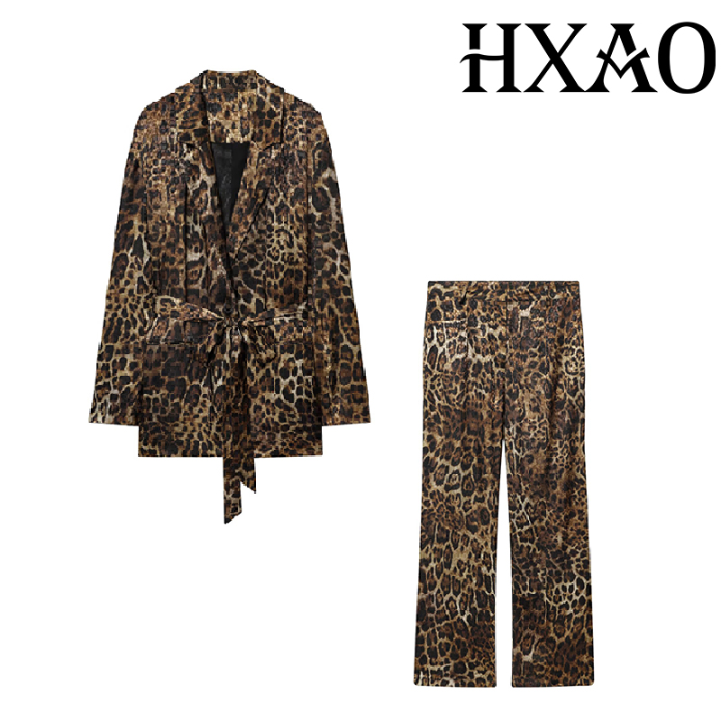 HXAO Leopard Pants Sets 2 Piec - огляд і ціна Vintage Fashion Jacket