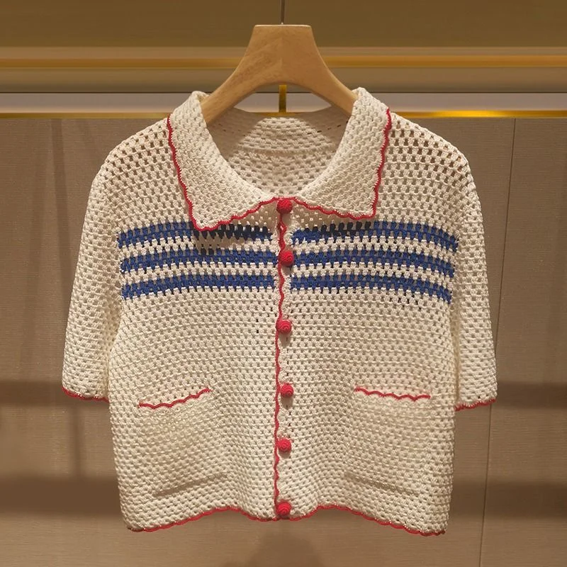 Women Knitted Ribbed Blouse Sh - огляд і ціна Vintage Fashion Korea