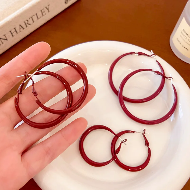 Charm Trendy Wine Red Color Ge - огляд і ціна Vintage Fashion Korea