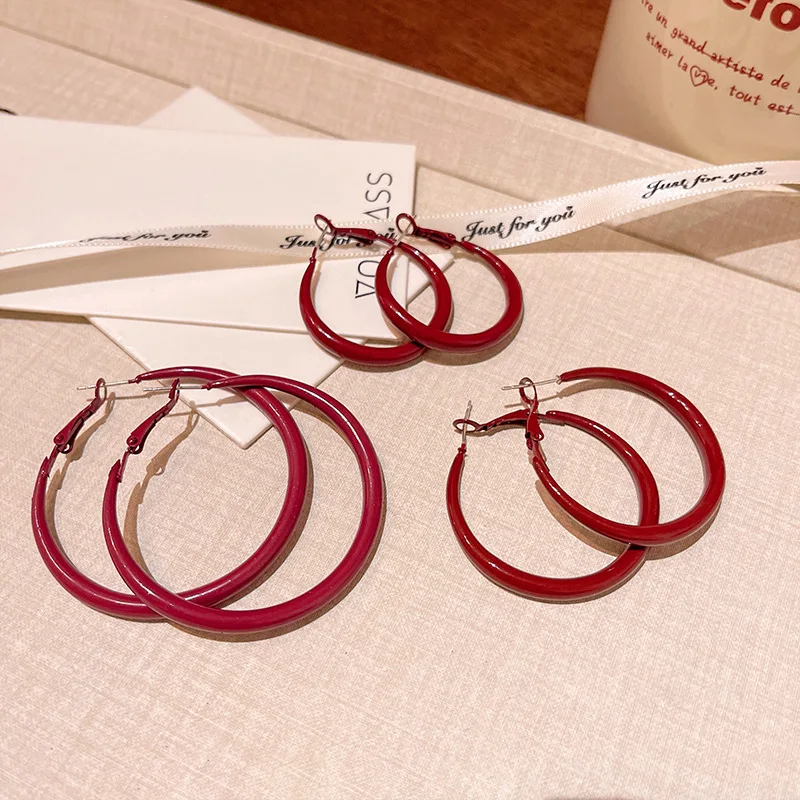 Charm Trendy Wine Red Color Ge - огляд і ціна Vintage Fashion Korea