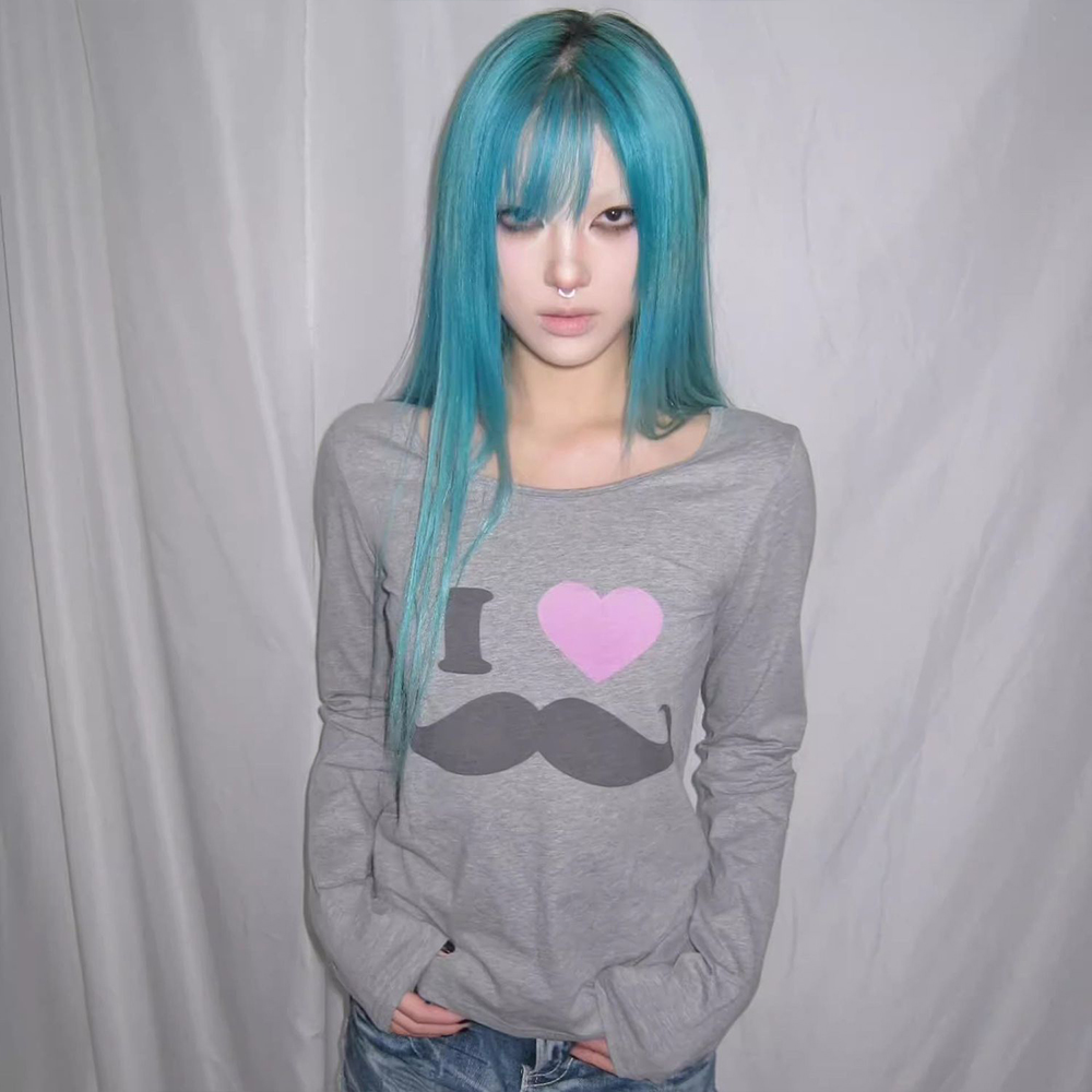 Japanese Y2K Beard Print T-Shi - огляд і ціна Vintage Fashion Streetwear