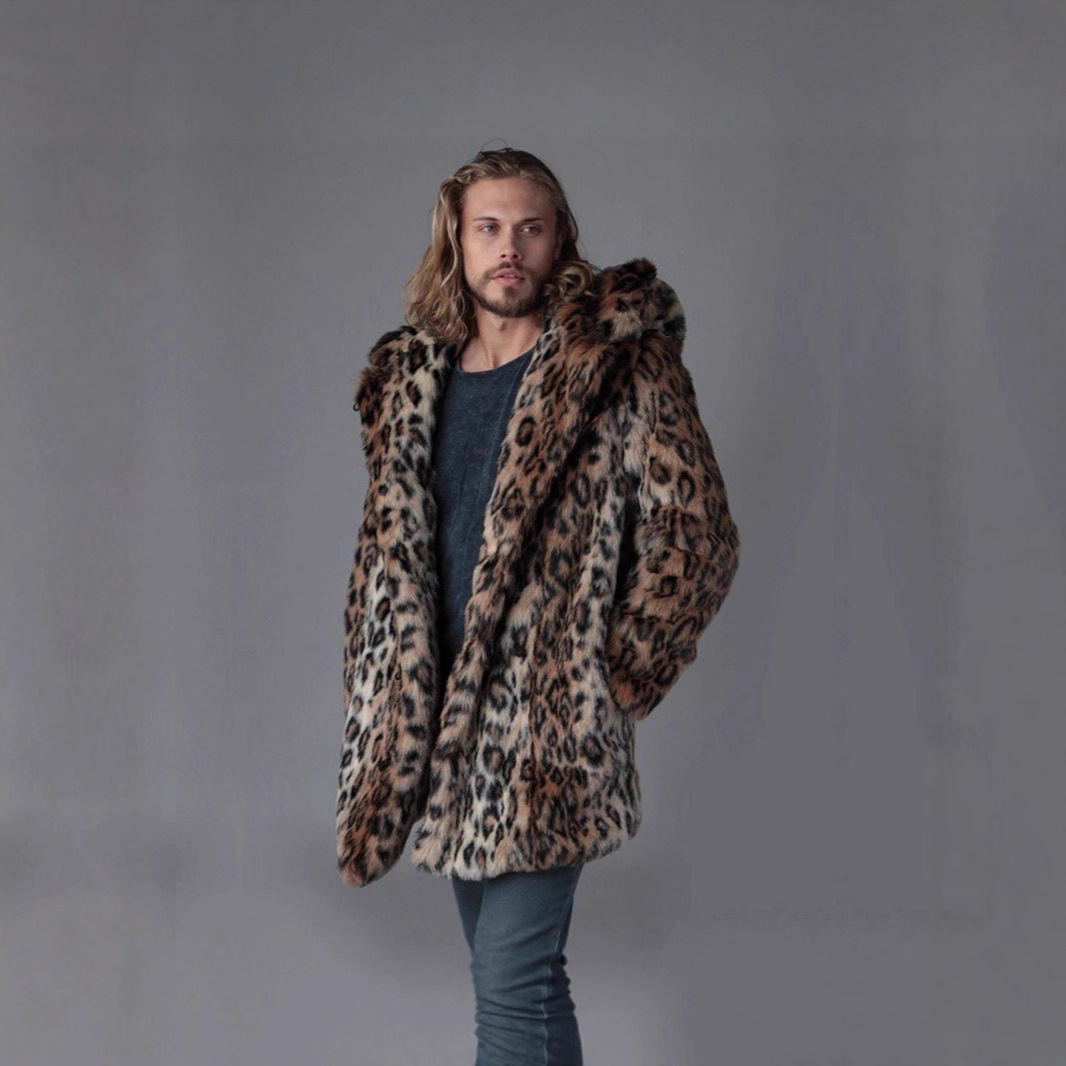 Men Faux Fur Jacket Winter Coa - огляд і ціна Vintage Fashion Jacket