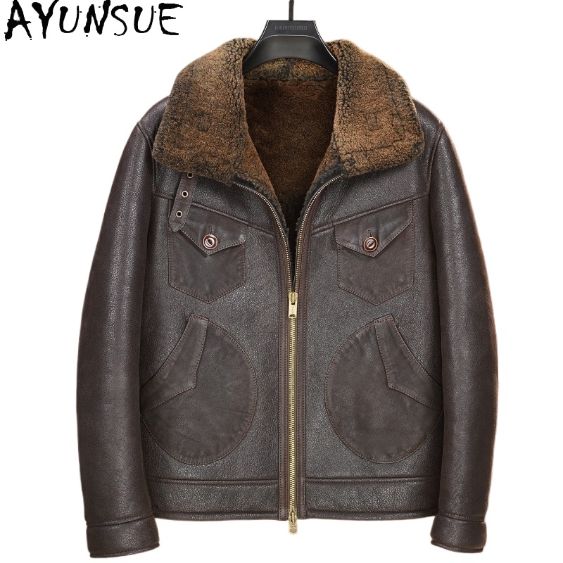 AYUNSUE 100% Natural Fur Coat  - огляд і ціна Vintage Fashion Jacket