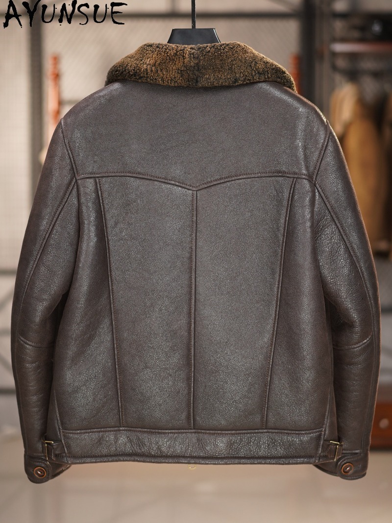AYUNSUE 100% Natural Fur Coat  - огляд і ціна Vintage Fashion Jacket