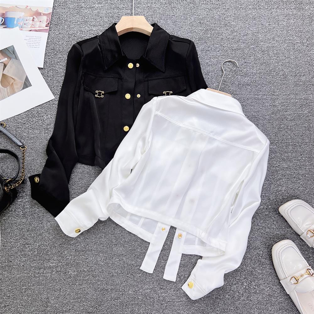 French Elegant Satin Blouse Ja - огляд і ціна Vintage Fashion Jacket