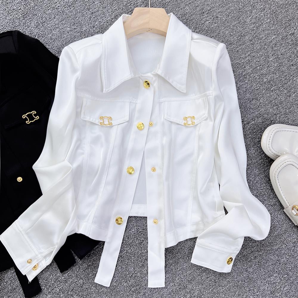 French Elegant Satin Blouse Ja - огляд і ціна Vintage Fashion Jacket