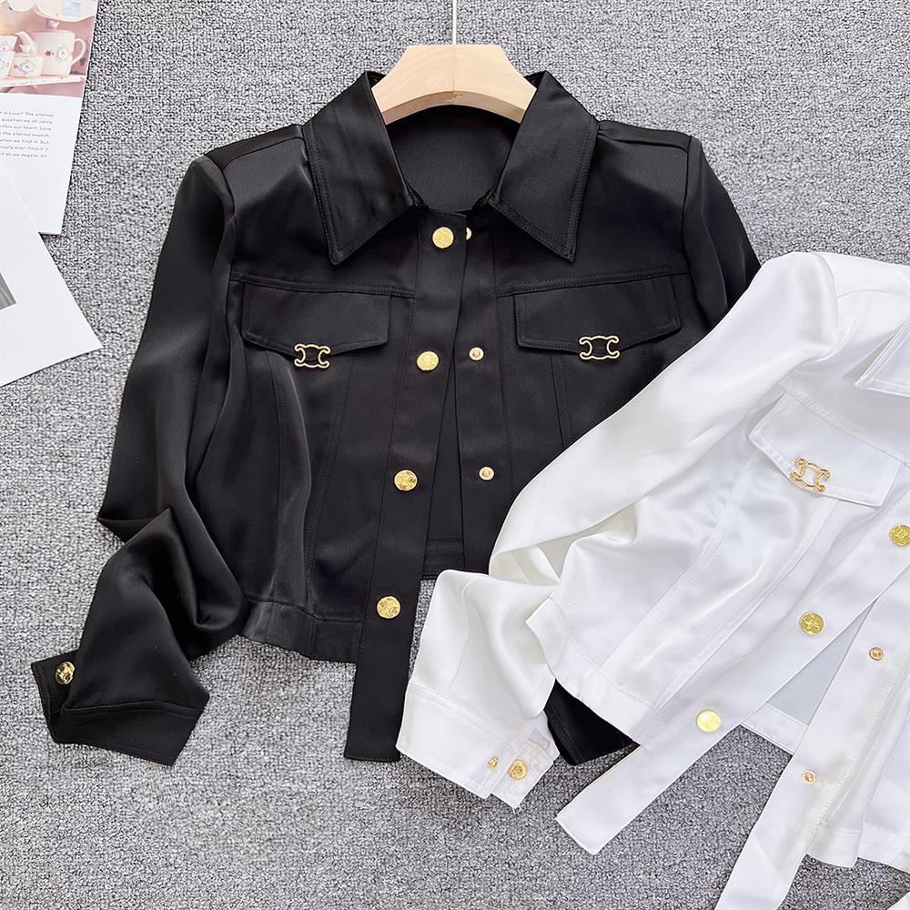 French Elegant Satin Blouse Ja - огляд і ціна Vintage Fashion Jacket