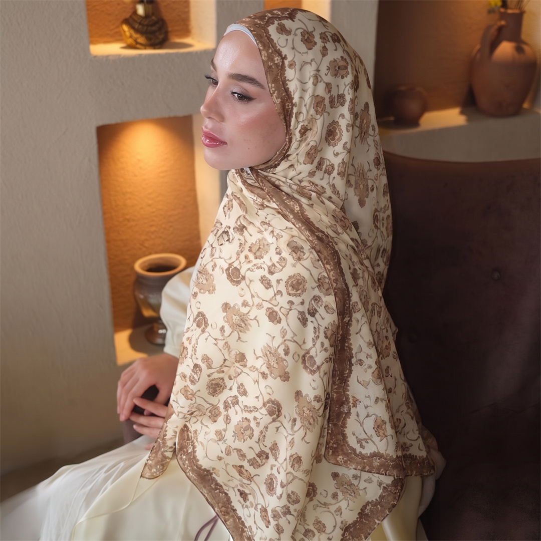 Vintage Floral Print Hijab Sof - огляд і ціна Vintage Fashion Women