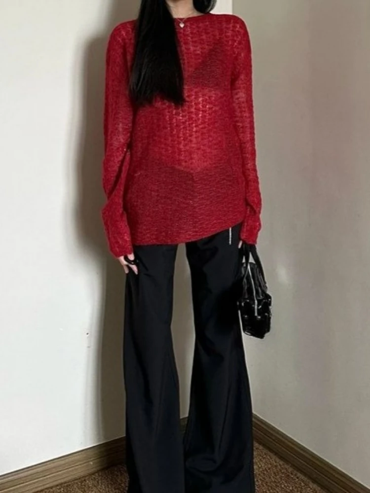 Y2K See-Through Knitted Women' - огляд і ціна Vintage Fashion