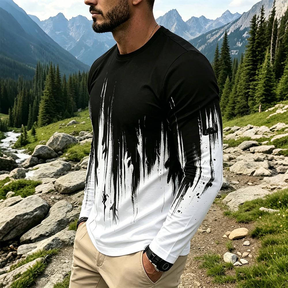 Men's Gradient Ink Splash Long - огляд і ціна Vintage Fashion